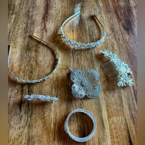 Formal wedding hair clip tiara comb